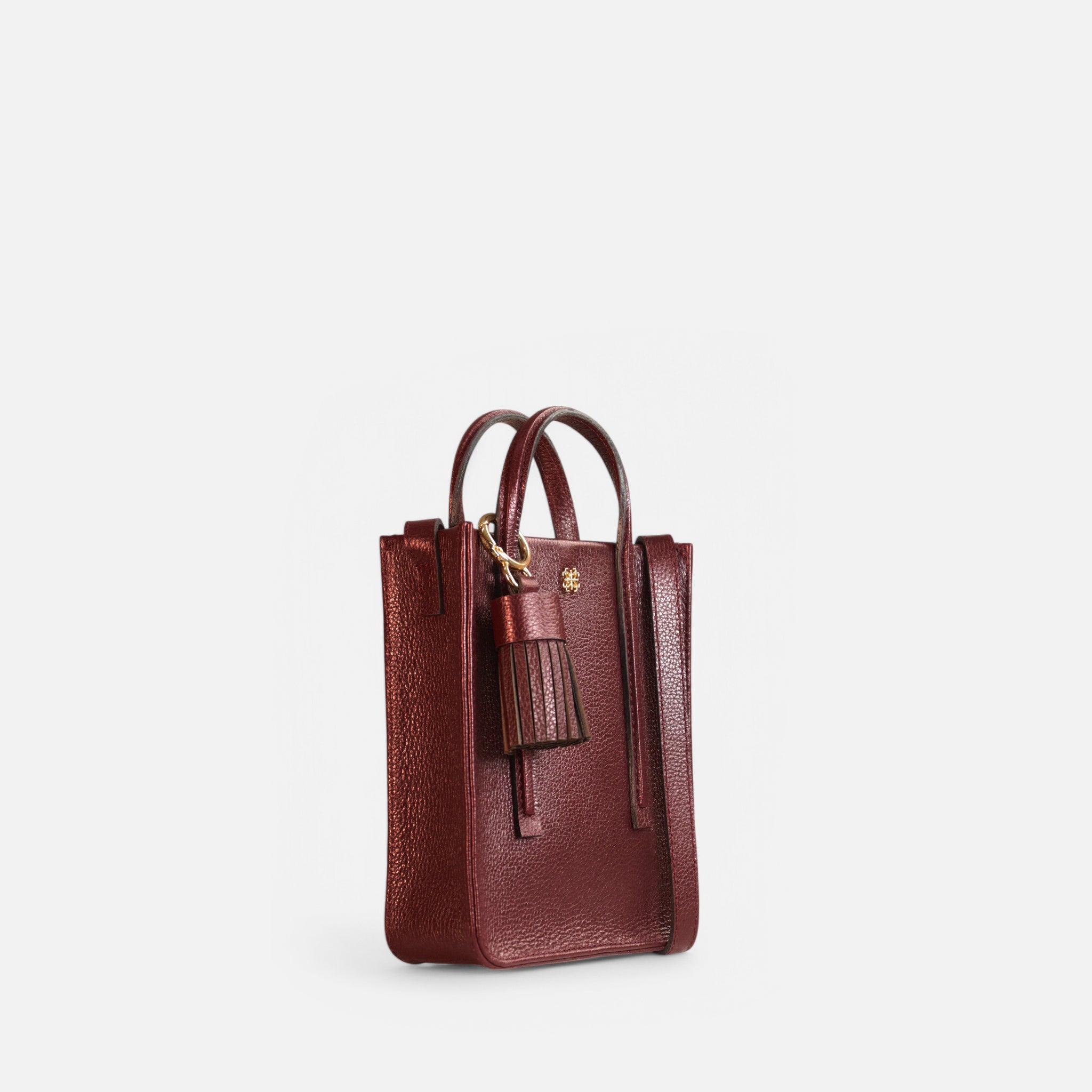 Bolsa Ana P em Couro Cabernet