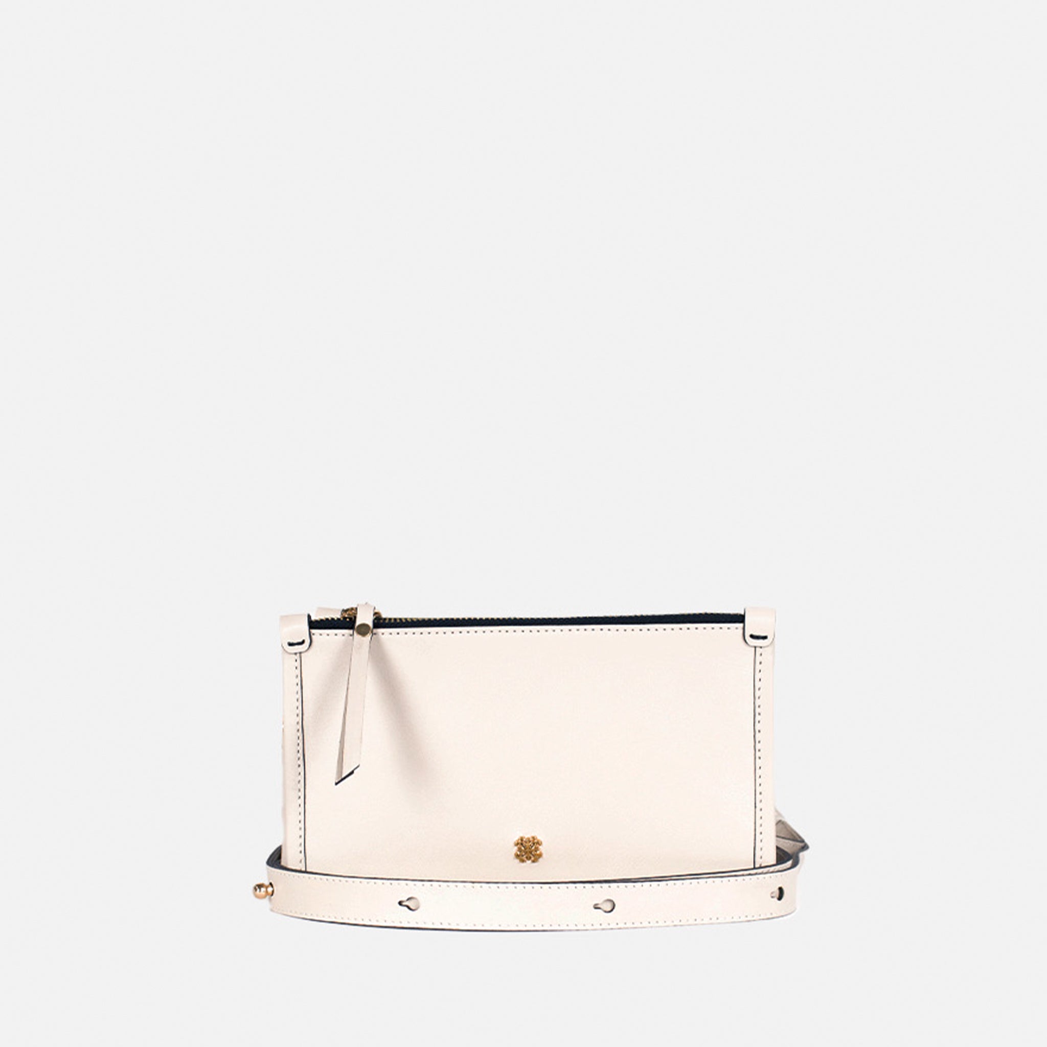 Bolsa Elisa P em couro Off White