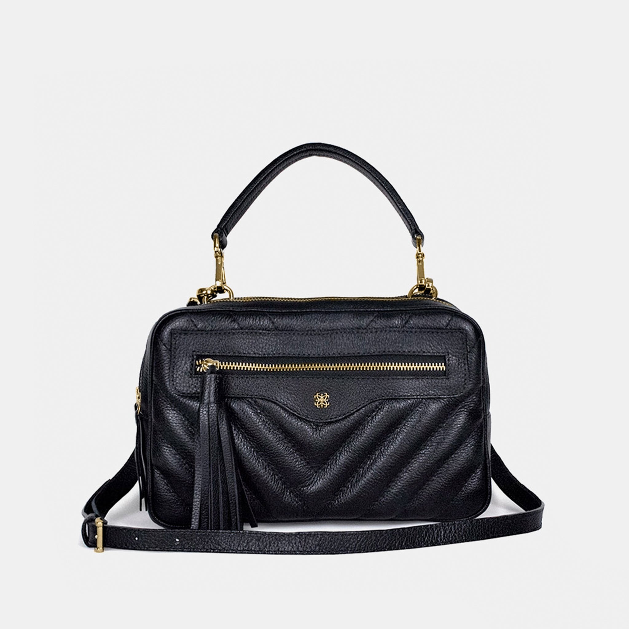 Bolsa Verona G em Couro Preto