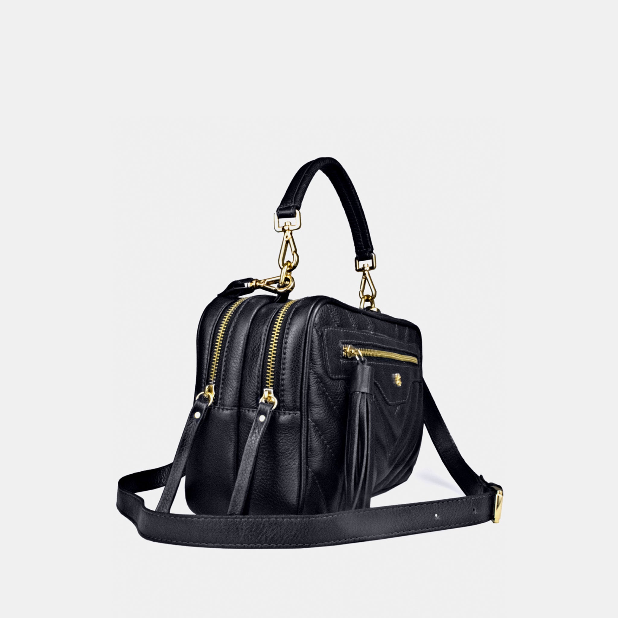 Bolsa Verona G em Couro Preto