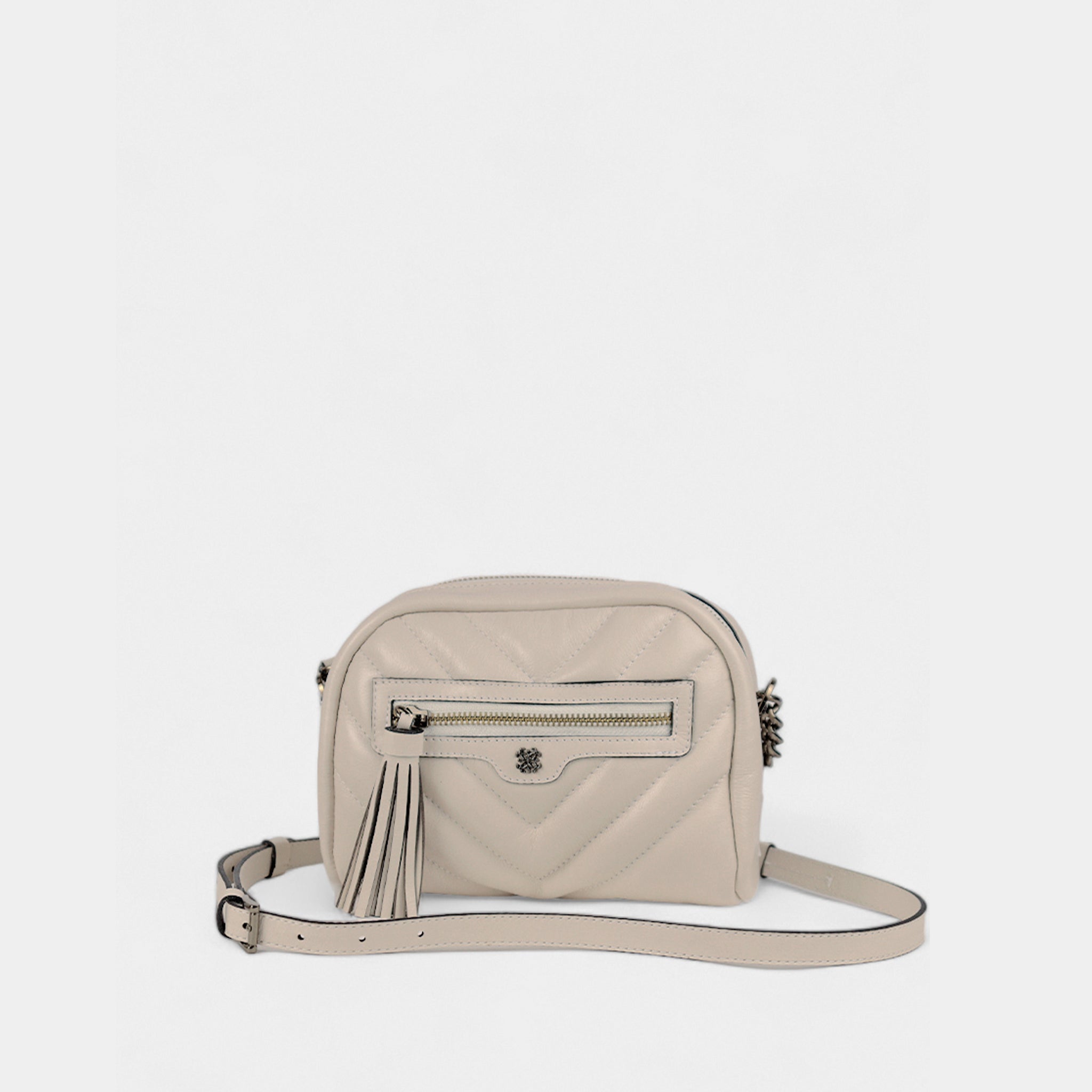 Bolsa Verona P em Couro Off White